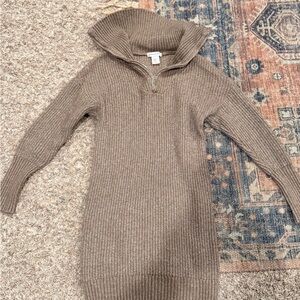 Cozy Brown Sweater Dress